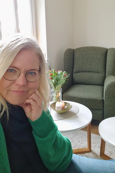 Tina in ihrem Offline-Coaching-Space